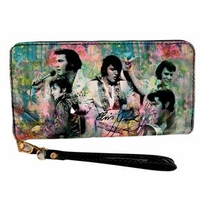 Elvis Presley wallet wristlet collage e9067